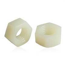 Fujiyuan 50 pcs Hex Nuts Metric Thread Plastic Hexagon Head Nuts Nylon M10 white - £5.06 GBP