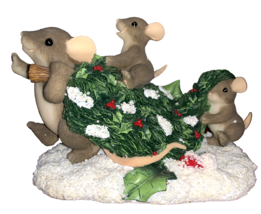 Fitz &amp; Floyd Charming Tails Bringing Home The Tree Mouse Figurine 87/109 - $21.66