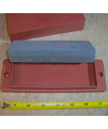 6&quot; WhetStone rock + Brick Red Plastic Storage Case Sharpen Knife Diamond... - $1,145.38 MXN