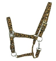 Western or English Horse size Heavy Nylon Halter with Cheetah Design - $14.40