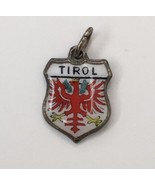 Tirol (Austria) Crest Shield 800 Silver &amp; Enamel Vintage Charm - £18.87 GBP