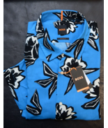 HUGO BOSS Homme Anti-irritation Manche Courte Reg Fit Bleu Floral Viscos... - $1,092.16 MXN