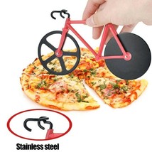 Pizza Cutter Design Stainless Steel Pizza Knife Two-wheel Bicycle Shape Pizza - £16.54 GBP