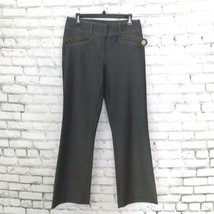Cache Contour Collection Dress Pants Womens 2 Black Flared Trousers Gold... - $23.95