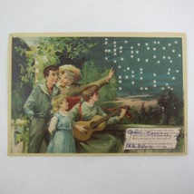 Hold To Light Victorian Trade Card Hood&#39;s Vegetable Pills Children Stars... - £15.94 GBP