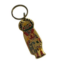 Native Amerian Art Keychain Kachina Metal Charm Souvenir Collector Novelty - £7.86 GBP