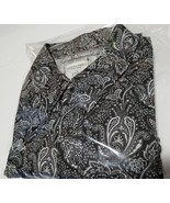 Panhandle Rough Stock Men&#39;s XXL Black Paisley Flip Cuff Long Sleeve Snap... - $386.69 MXN
