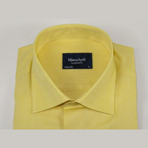 Men 100% Cotton Oxford Shirt Manschett by Quesste Turkey Slim Fit 4029-11 Yellow image 2