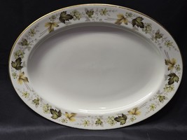 Vintage ROYAL DOULTON 13.25&quot; Oval Serving Platter LARCHMONT Pattern - En... - $17.58