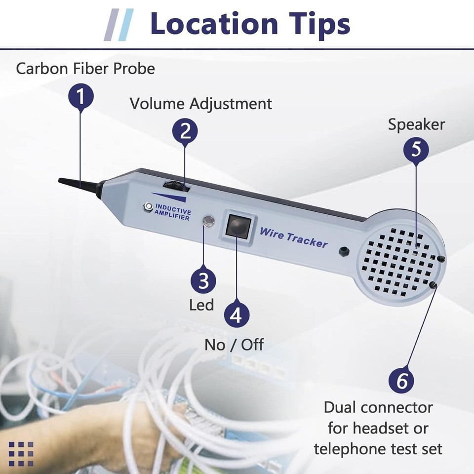 200EP High Accuracy Wire Tracer Circuit Tester Kit - Portable and Professional Item image 5