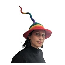 Terrapin Trading Nepalese Felt Hat | Rainbow | One Size | Festival Fancy Dress - £19.11 GBP