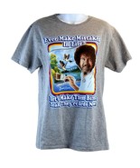 Bob Ross T-shirt Make Mistakes in Life Small Unisex Gray Tshirt - €12,93 EUR