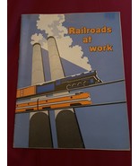 VTG RAILROADS AT WORK 1953 45 Pgs American Railroads In Action Picture B... - $19.24