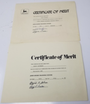 John Deere Training Certificate of Merit Excavator Crawler 1986 1987 Set... - £15.14 GBP