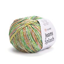 YarnArt Jeans Splash - Variegated Sport Yarn 55% Cotton 45% Acrylic 1 Skein/Ball - £7.10 GBP