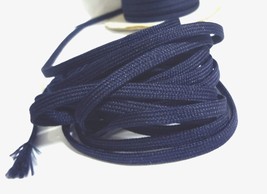 5mm wide Dk Blue Near Black Polyester Braid Flat Tube Tape w/o Center co... - $6.99+