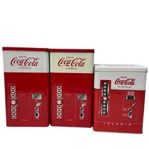 COCA-COLA 3 Bottle Vending Machines Cans Vintage 1997 Collectible Boxes - $14.62