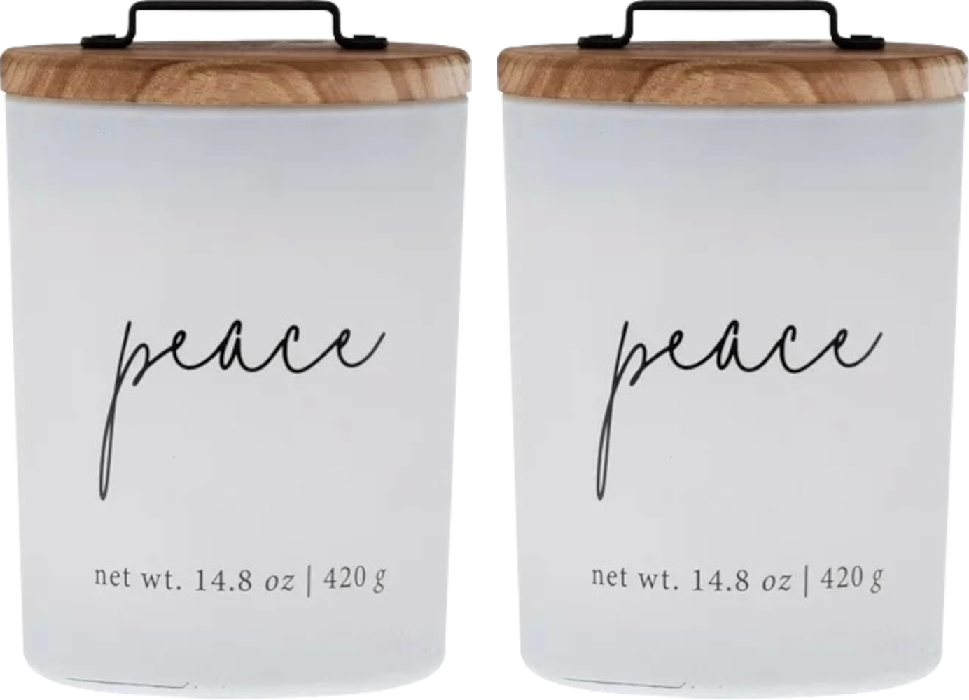 BHG 14.8oz Scented Candle, White Jar, 2-pack [Peace - Patchouli and Balsam] - £27.85 GBP
