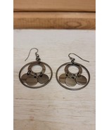 Vintage Handmade Earrings Folk Art Costume Jewelry Silver Sphere Dangles - $19.99
