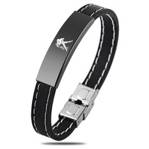 Mibrow New 12 Zodiac Signs Silicone Bracelet for Men Women Stainless Steel Clasp - £9.59 GBP