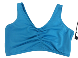 Body Wrappers 0207 Pinch Front Bra Top, Sea Breeze Blue, Adult Large, Nwt - €6,51 EUR