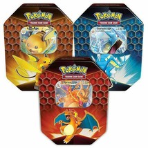 Pokemon Empty Collectible Tins Set of 3 Sun and Moon Hidden Fates - £12.74 GBP