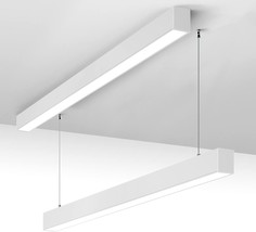 Barrina 4Ft Led Linear Light, 45W 0-10V Dimmable Hanging Light,, 10V Ser... - £99.07 GBP