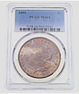 1885 Argent Morgan Dollar Classé Par PCGS Comme MS-64 Beau Toning - $183.62