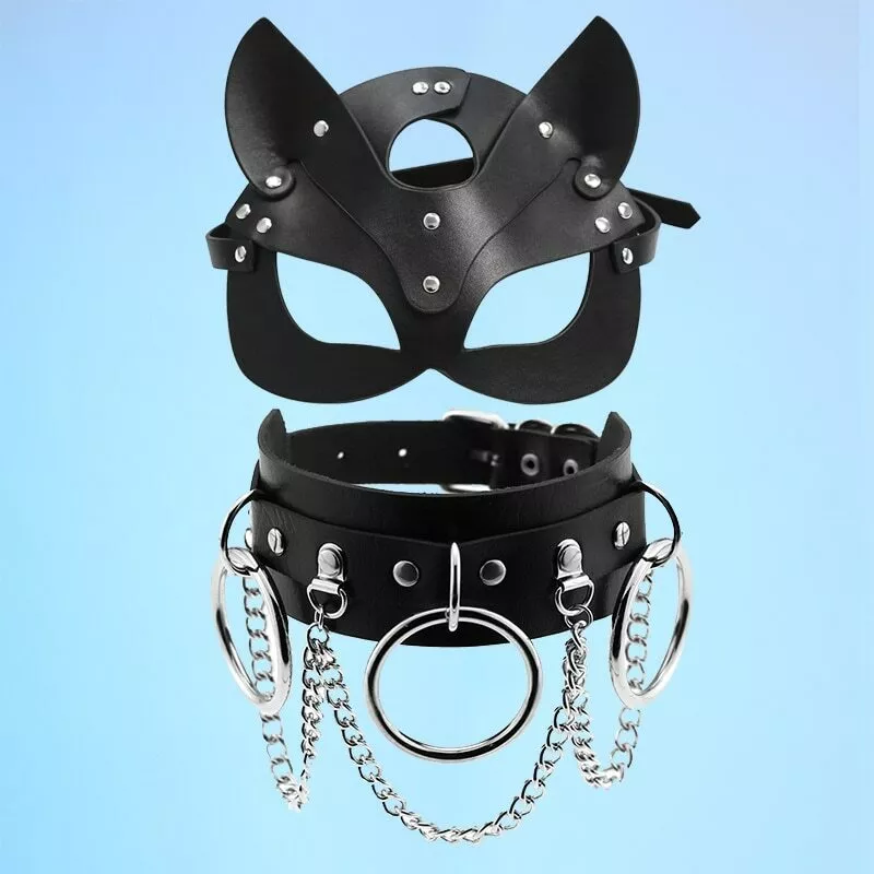 Women Sexy Fox Cat Faux Leather Eye Mask Party Cosplay Party Eyemask Col... - $39.99