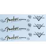 45 - Fend@r Jazzm@ster Headstock Logo STICKER Yl twirl - $6.00