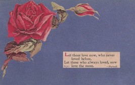 Red Rose Let Those Love Now 1911 Hartville Ohio Postcard C46 - £2.33 GBP