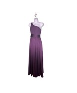 WHITE by VERA WANG One Shoulder Bridesmaid Dress Amethyst Size 0 Belted ... - $1,380.79 MXN