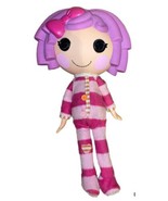 Lalaloopsy full size 13 inch Doll Purple Hair One pink Bow w/ striped PJ... - £31.22 GBP