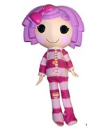 Lalaloopsy full size 13 inch Doll Purple Hair One pink Bow w/ striped PJ... - $39.98