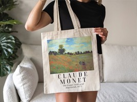 Claude Monet The Poppy Field near Argenteuil 1875 Tote Bag, Claude Monet Canvas  - £17.58 GBP