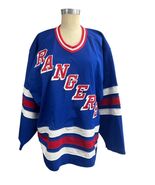 Vintage Blue NY Rangers CCM Maska COSBY NHL Hockey Jersey Size 46 Fight ... - €105,48 EUR