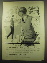 1949 Lord &amp; Taylor Hadley Cashmere Sweaters Ad - For the first time - £14.50 GBP