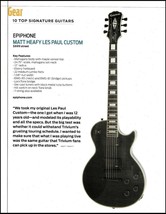 Matt Heafy Signature Epiphone Les Paul Custom guitar specs article 2014 print - £3.39 GBP