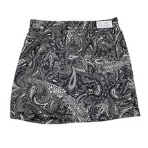 Loft Skirt Womens L Black White Paisley Petites Casual Mini A Line Bottoms - £17.49 GBP