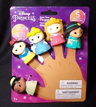 Disney Princess vinyl finger Puppets Jasmine Cinderella Aurora Tiana NEW - £7.82 GBP