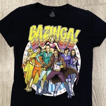 Big Bang Theory Bazinga Super Heroes TV Comedy Tshirt Womens Size L - £11.13 GBP