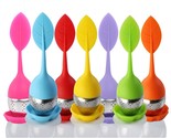 Tea Infuser - Set Of 7 Silicone Handle Stainless Steel Strainer Drip Tra... - $25.99