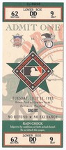 1993 MLB All Star Game Full Unused Season Ticket Baltimore Orioles Pucke... - $121.29