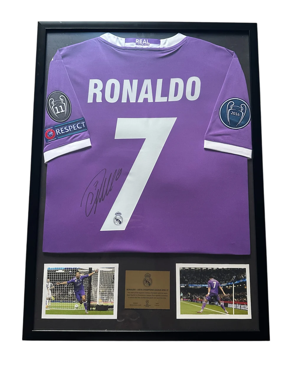 C.Ronaldo UCL 2017 edition Autographed Framed jersey/Shirt //FREE USA SH... - $422.30