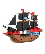 Brixies Pirate Ship 699 Piece Building Bricks Set Schäfer Toy Company 20576 - $912.21 MXN
