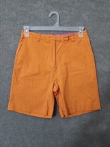 Tommy Hilfiger Golf Bermuda Shorts Womens 6 Orange Cuffed Cotton Stretch - £21.01 GBP