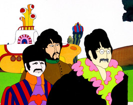 FRAMED CANVAS Art print giclee The Beatles Yellow Submarine John, George, Ringo - £31.60 GBP+