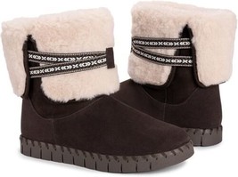 Muk Luks Flexi Montauk Sz 9 M Women&#39;s Suede Pull On Ankle Winter Boots C... - £34.40 GBP