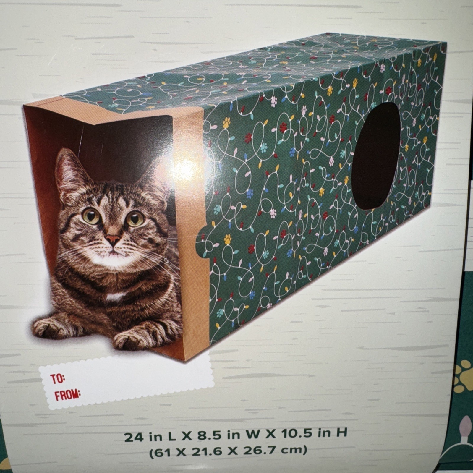 Merry Bright Peekaboo Kraft Paper Bag Cat House Tunnel Cat Cave Toy Indo... - $8.38