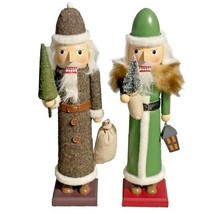  Lot Of Two (2) Wooden 14&quot; Ashland Nutcrackers Christmas Come With Free Towels - £19.92 GBP